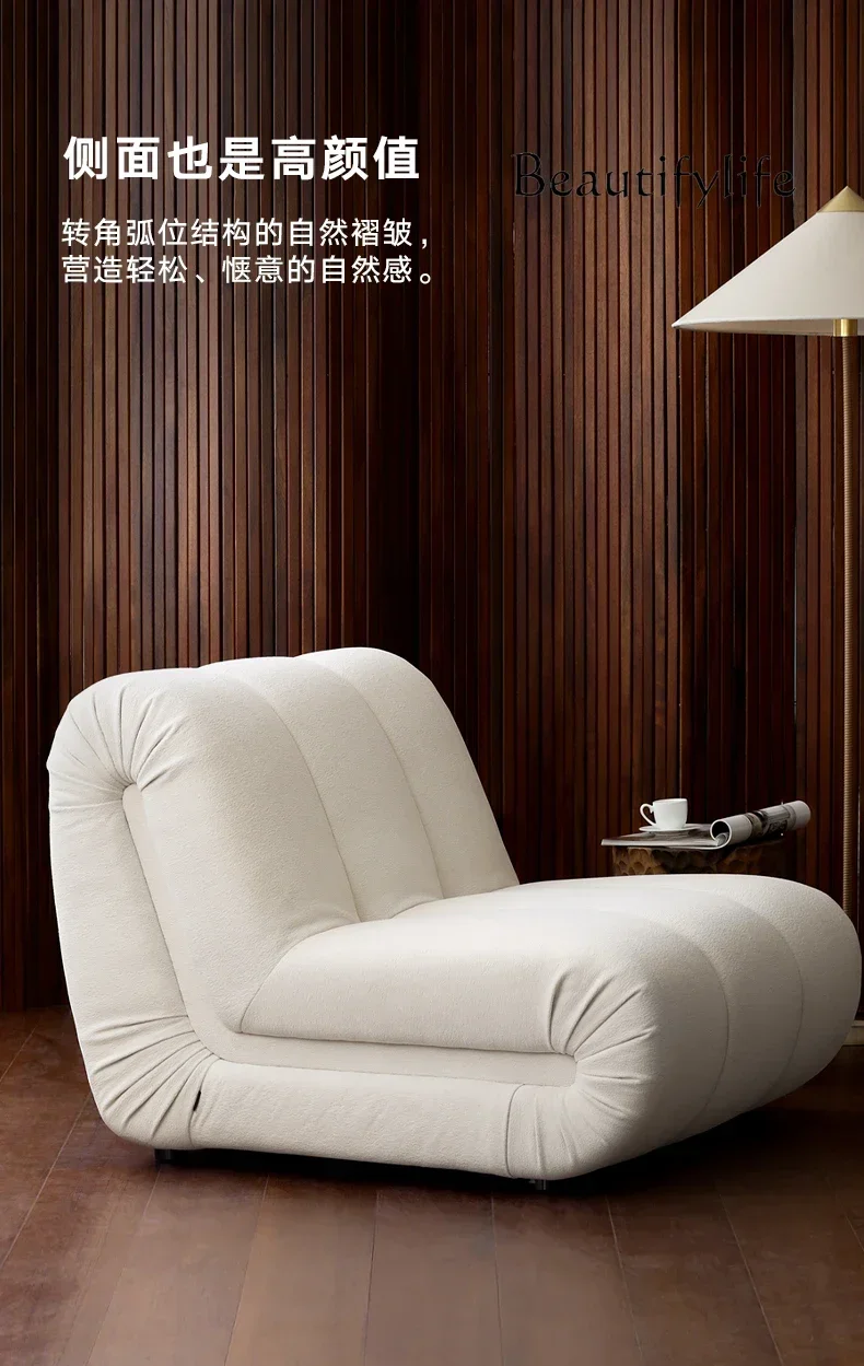 French Cream Style Fabric Leisure Chair Living Room Design Module Combination Sofa