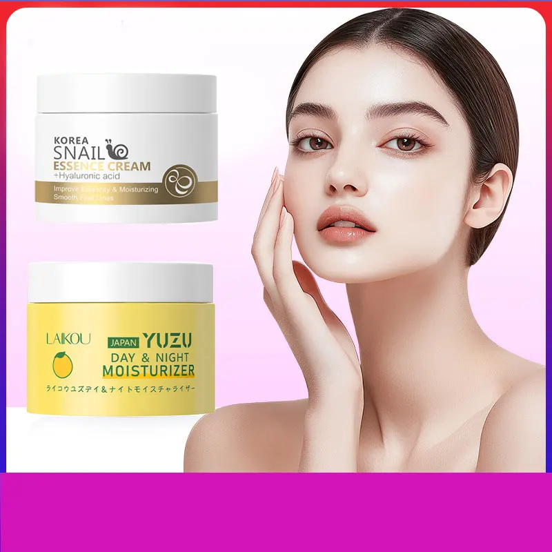 Nuevo LAIKOU Yuzu crema Facial ilumina el cutis de la piel reposición intenso suavizante y suavizante crema de cuidado efectiva