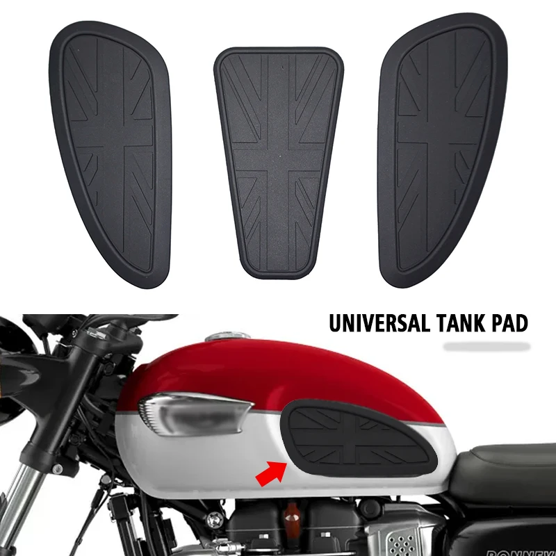 Universal Motorcycle Anti-slip Tank Pads Fuel Gas Knee Grip Traction Pads Protection Sticker Side Decal For Triumph T100 T120