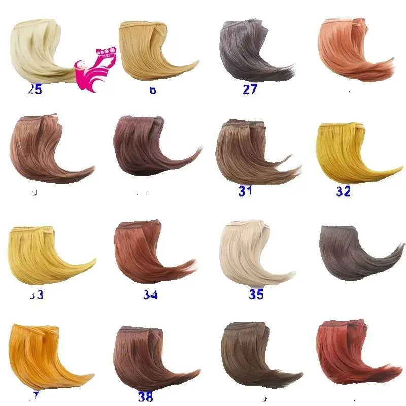 Factory Offer 10cm and 15CM Doll  Hair High-temperature Synthetic Doll Wigs Diy Doll Hair