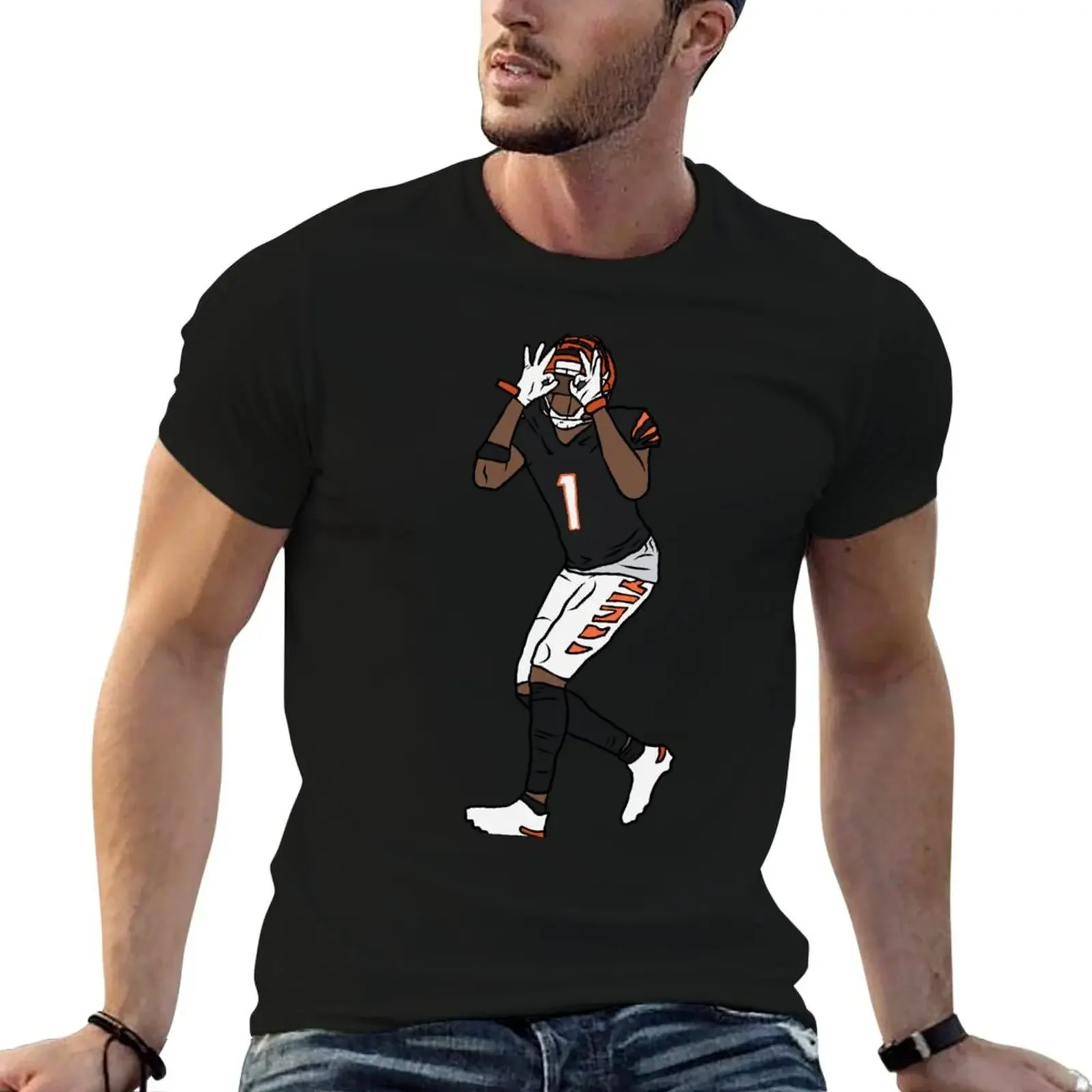 

Ja'Marr Chase Celebration 2 T-Shirt oversizeds luxury designer plus size clothes kawaii clothes men graphic t shirts