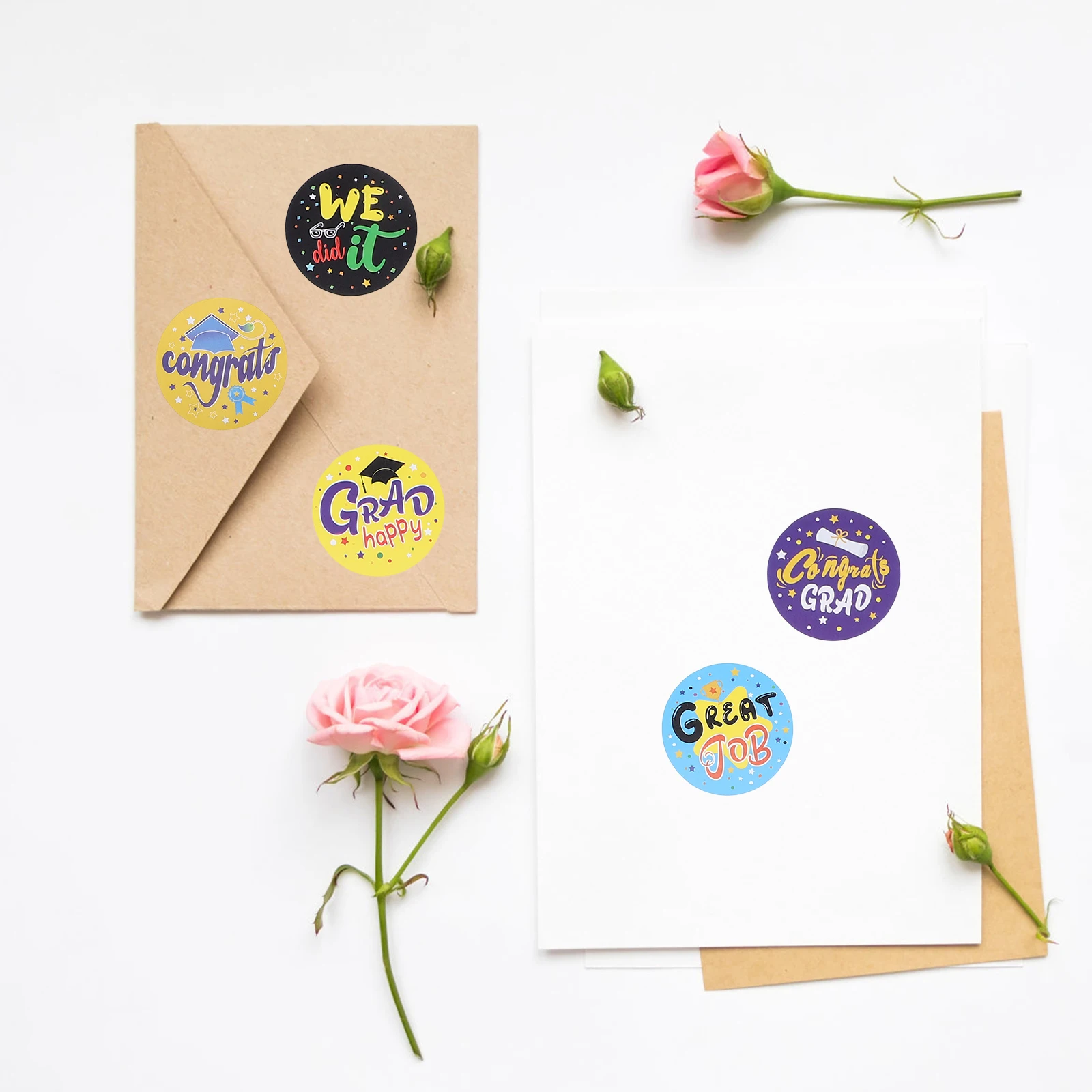 

1 Roll Graduation Season Gift Sticker Labels Creative DIY Wrapping Sticker Cake Bag Decoration Package Label Gift Label