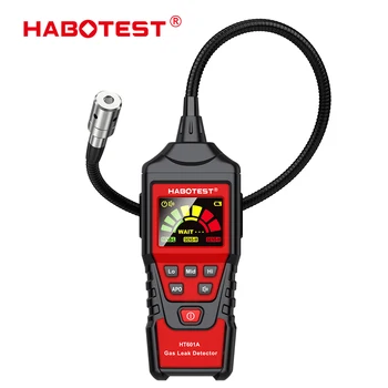 HABOTEST 천연 가스 누출 감지기, 사운드 및 스크린 알람, 가연성 메탄 가스 누출 감지기, HT601A, 50-1000PPM