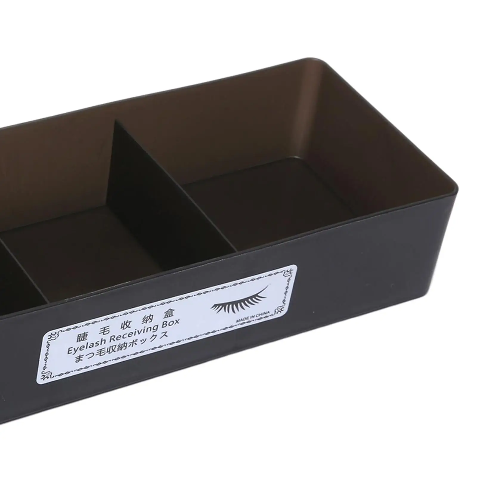 Makeup Tool Organizer for Eyelash Extension Kit Eyelash Items Storage Case with Three Divided Grids