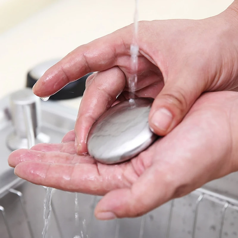 1pc-Magic Soap Stainless Steel Soap Hand Odor Remover Bar Soap Garlic Deodorize Gadget Tools