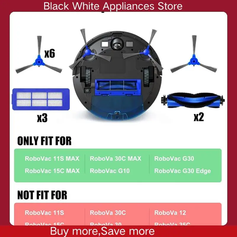 Voor Eufy Robovac 11S Max, 15C Max, 30C Max, G10, G30 Voor Hiraliy Stofzuiger Belangrijkste Zijborstel Hepa Filter Accessoires-CLIM