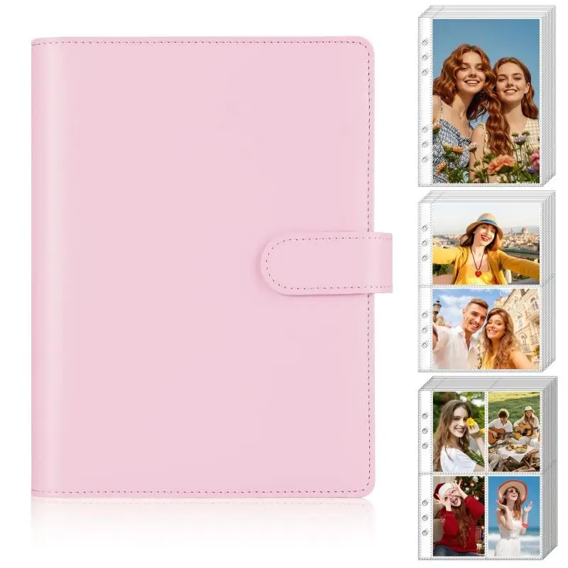Reusable 30PCS A5 Kpop Photocard Album Binder Loose-leaf Idol Card Storage Organizer Collectible Photo Card Holder Book