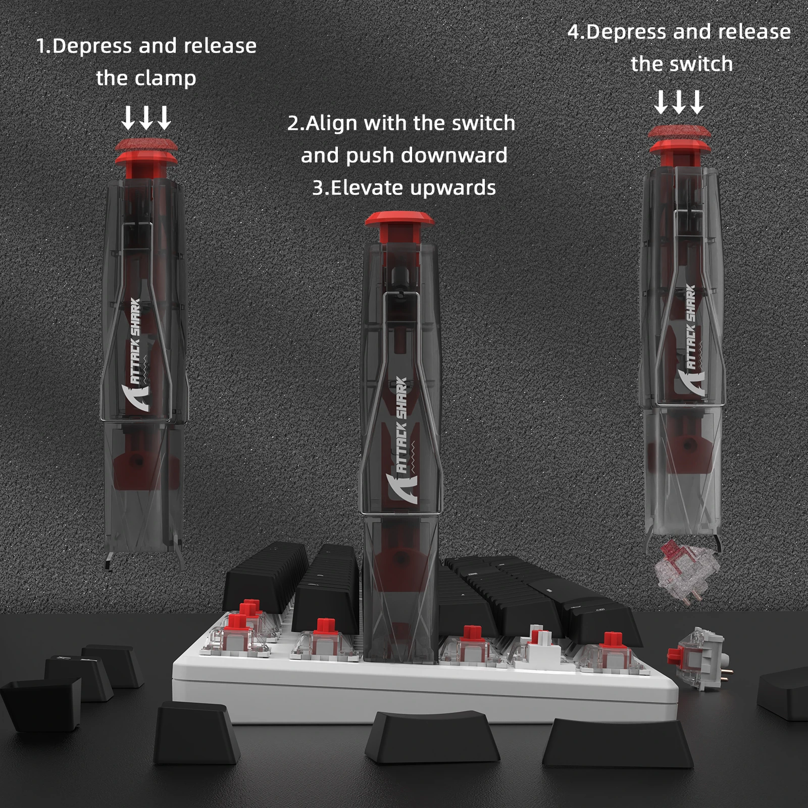ATTACK SHARK KS01 2-in-1 Keyca - Keycap Puller Ring ulasan dan harga