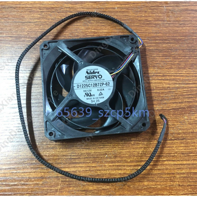 

d 1PCS For NIDEC D1225C12B7ZP-62 | 12V 0.22A 4-Pin PWM Fan 120×120×25mm 12CM