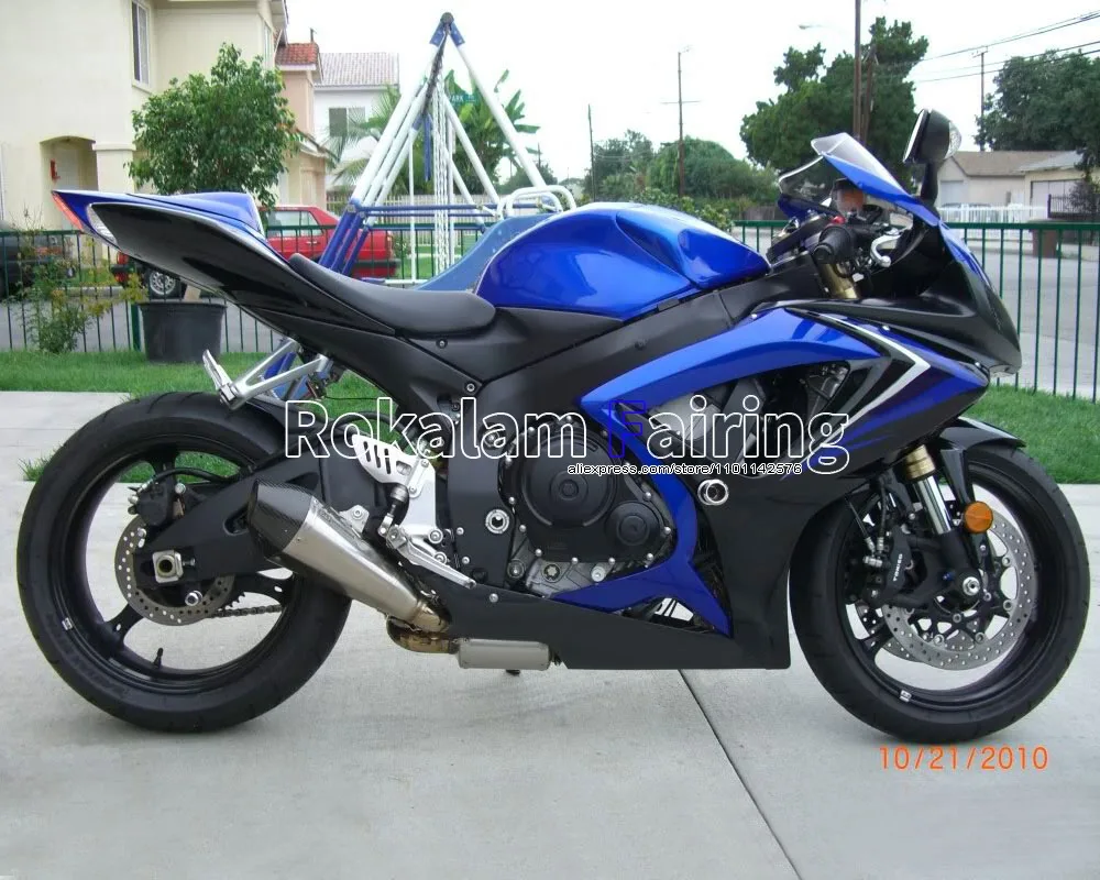 

For Suzuki GSX R 600 750 K6 2006 2007 GSXR 600/750 06 07 Blue Black Aftermarket Motorbike Fairing (Injection molding)