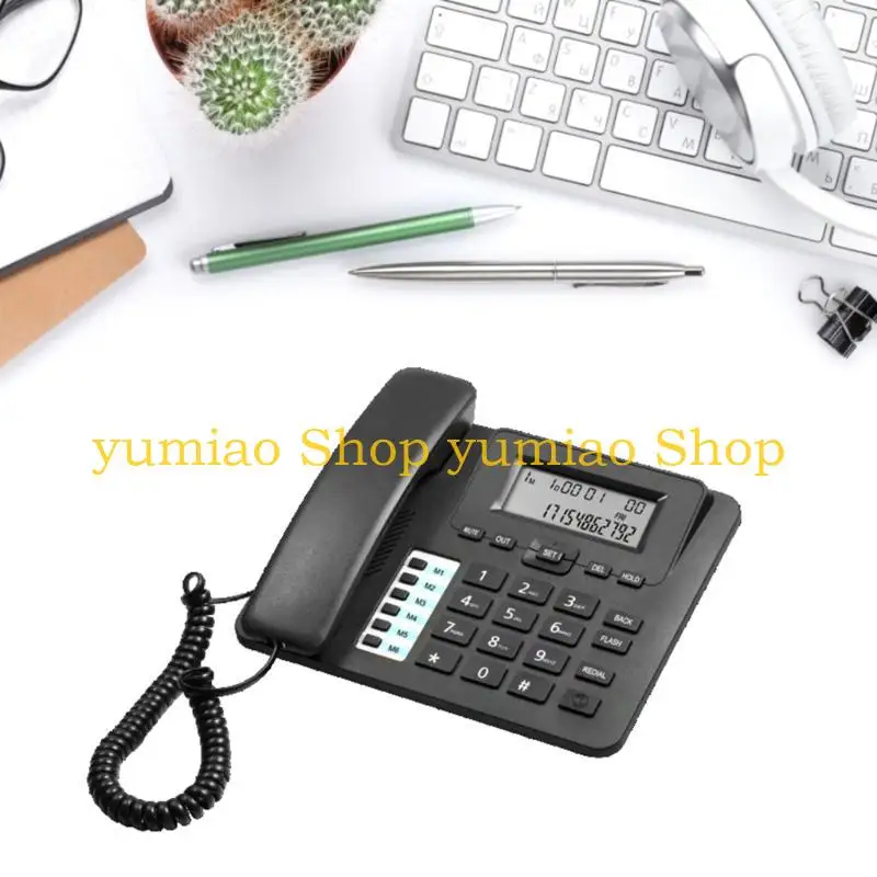 587B Corded Telephone Landline Telephone Big Button Landline Phones for Front Desk
