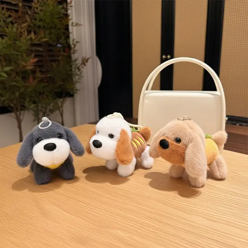 

Милый плюшевый брелок-пёсик породы такса – украшение для рюкзака и автомобиля, мягкая игрушка-подарок для любителей собак