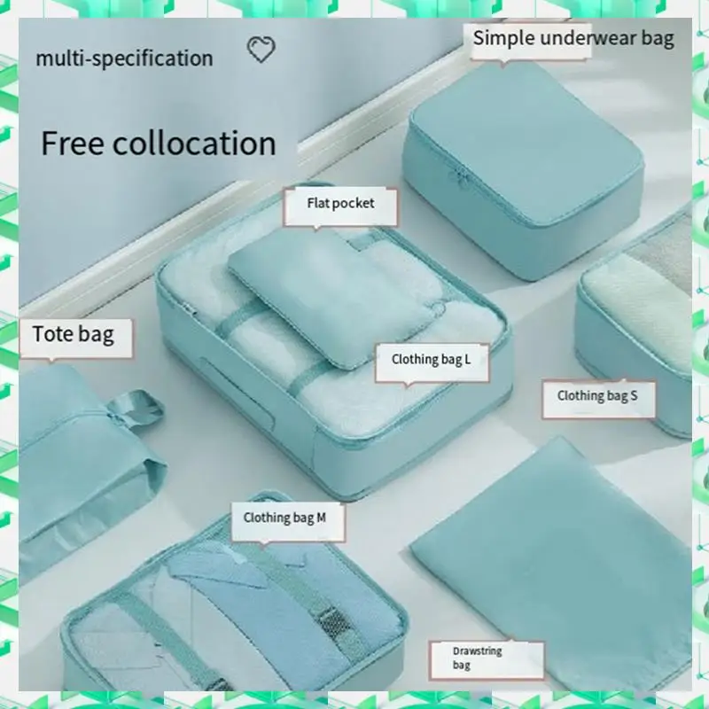 

Упаковочные сумки FIZP для путешествий, сумка-органайзер для багажа, предметы первой необходимости для замены путешествий, дорожные кубики для переноски, розовый