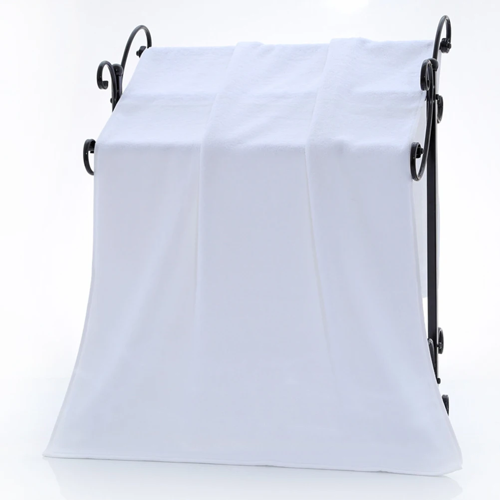 

1pc Premium Cotton Bath Towels Thickened Soft Absorbent White Shower Towel For Hotel Home Face Towel Lint Free Machine Washable