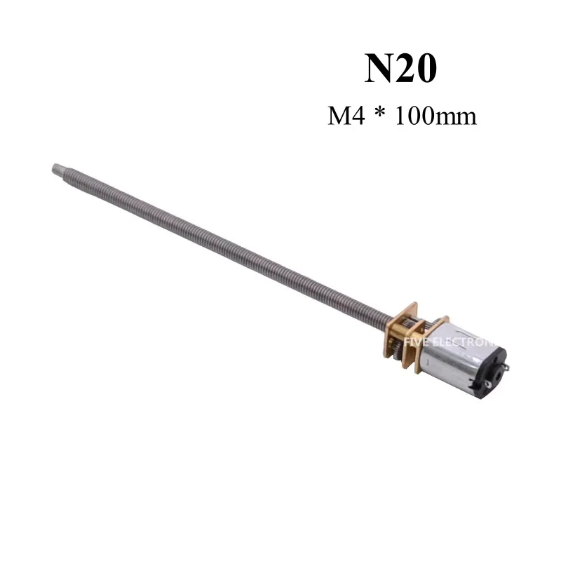 

M4*100 N20 Reduction DC Gear Motor Super Long 100MM Thread Shaft use for Electronic Locks, Smart Cars, Robots, Cameras DIY Model