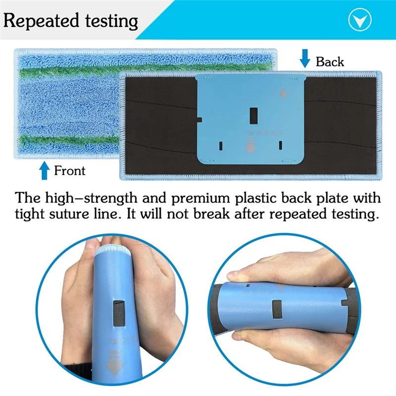 A11R 12 قطعة أجزاء وسادات مبللة لـ Irobot Braava Jet M6 (6110) (6012) (6112) (6113) ممسحة روبوت نهائية قابلة للغسل وإعادة الاستخدام