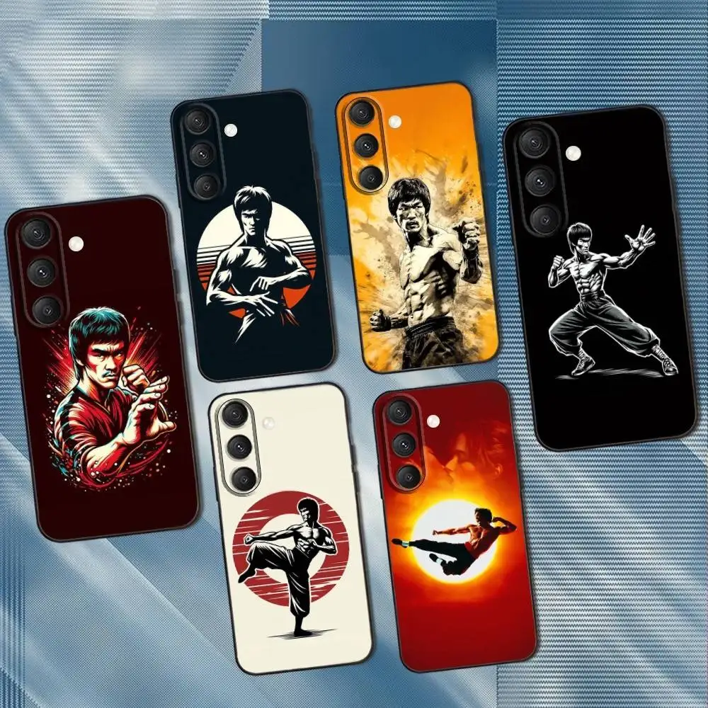 Чехол для телефона Cool B-Bruce Lee-es для Samsung S25, S24, S23, S22, S21, S20, S10, Ultra, Plus, Lite, FE, мягкий силиконовый черный чехол