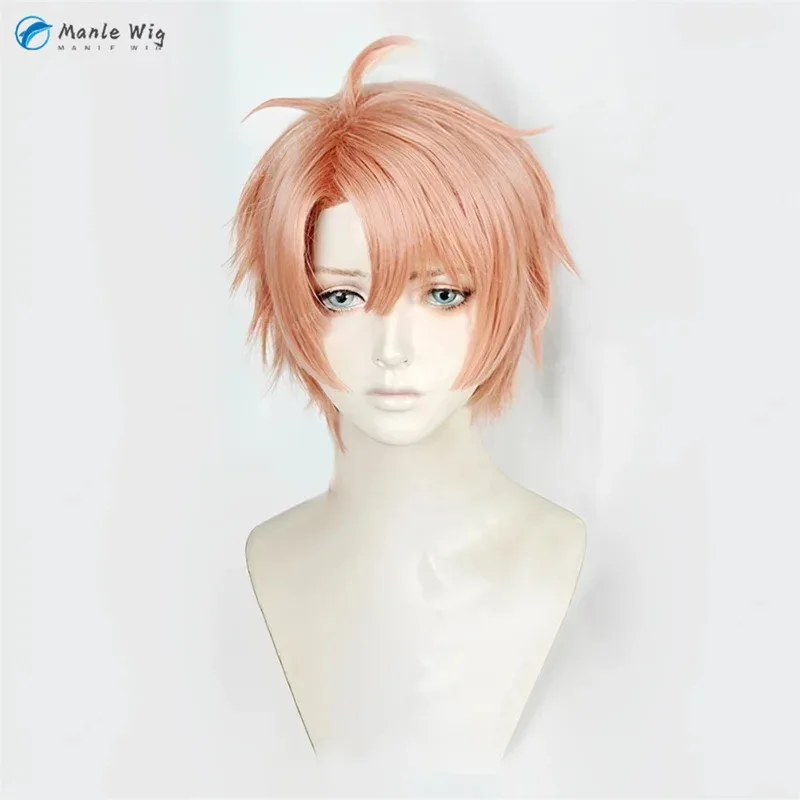 IZUMI MITSUKI 짧은 오렌지 품질 남여 코스프레 애니메이션 가발 내열성 합성 머리 할로윈 + 무료 가발 모자