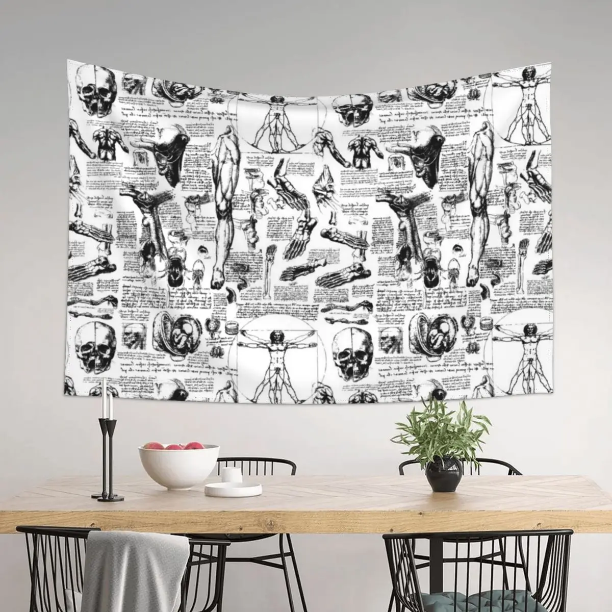 

Da Vinci's Anatomy Sketches Tapestry Home Decorators Decoration Room Aesthetic Room Decoration Tapestry