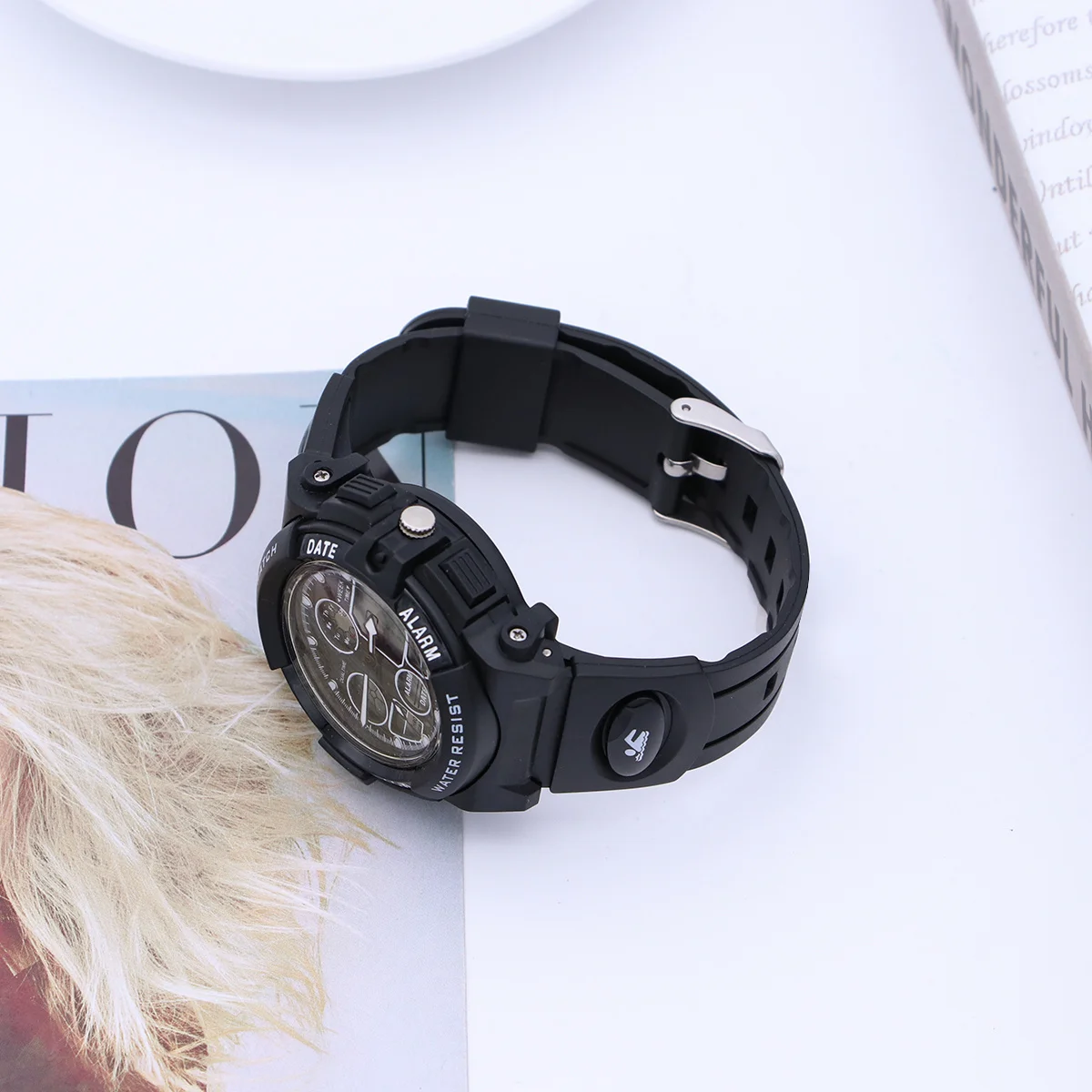 Multifunctional Waterproof Digital Sports Watch Black Outdoor Electronic Wristwatch Stopwatch Timer