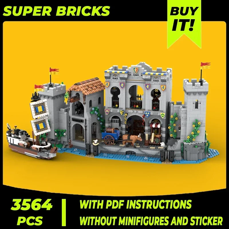 Street View Model Moc Building Bricks Lion Warrior Castle Port Technology Modular Blocks Gifts Christmas Toys DIY Sets Assembly