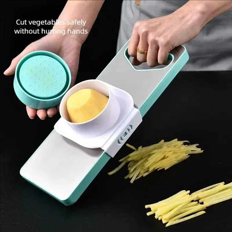 Vegetable Cutter Stainless Steel Household Potato Shredder Handle Type Multifunctional Kitchen Hand Shredder Kitchen Gadgets