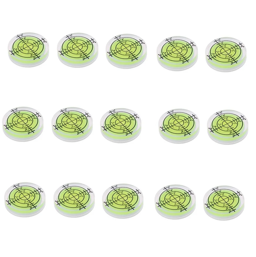 15Pcs 32mm For Spirit Bubble Degree Mark Level Round Circular Measuring Meter Hand Tools Tool Accessories Professional Tools