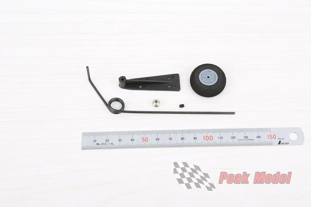 Ensemble arrière de train d'atterrissage de roue arrière pour avion RC en bois Balsa, Compatible avec moteur à essence, essence, huile, classe 25-60/60 – 120