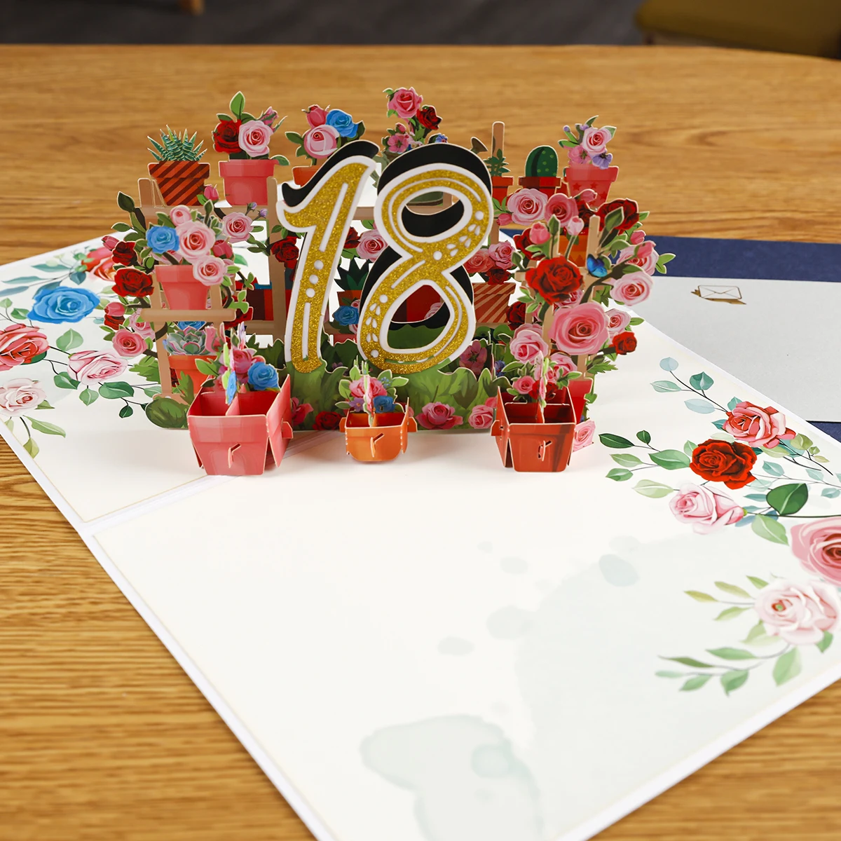 Nummer 1 - 100 Geburtstags-Pop-up-Karte, 3D-Grußkarten für Jubiläum und Hochzeit – Detail 3