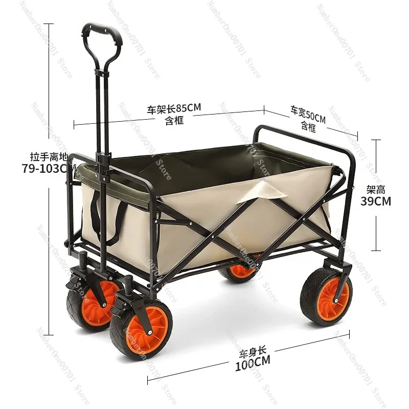 

Hand-Pulled Folding Camper Outdoor Trailer Shopping Camping Stall Desktop Trolley