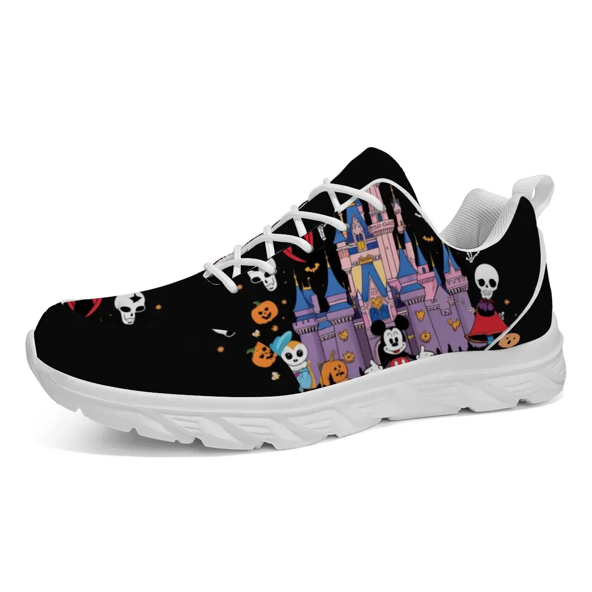 

Женская повседневная спортивная обувь Disney с Микки Маусом, дышащие легкие кроссовки, Нескользящая обувь на плоской подошве, уличная вулканизированная обувь для бега