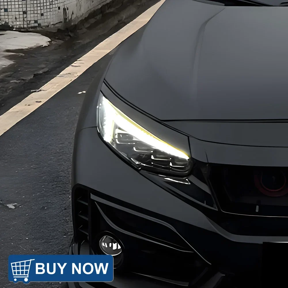 

Автомобильные фары для Honda Civic X 10th 2016-2021, обновление, высококачественный светодиодный динамический 4 объектива проектора, аксессуары в сборе