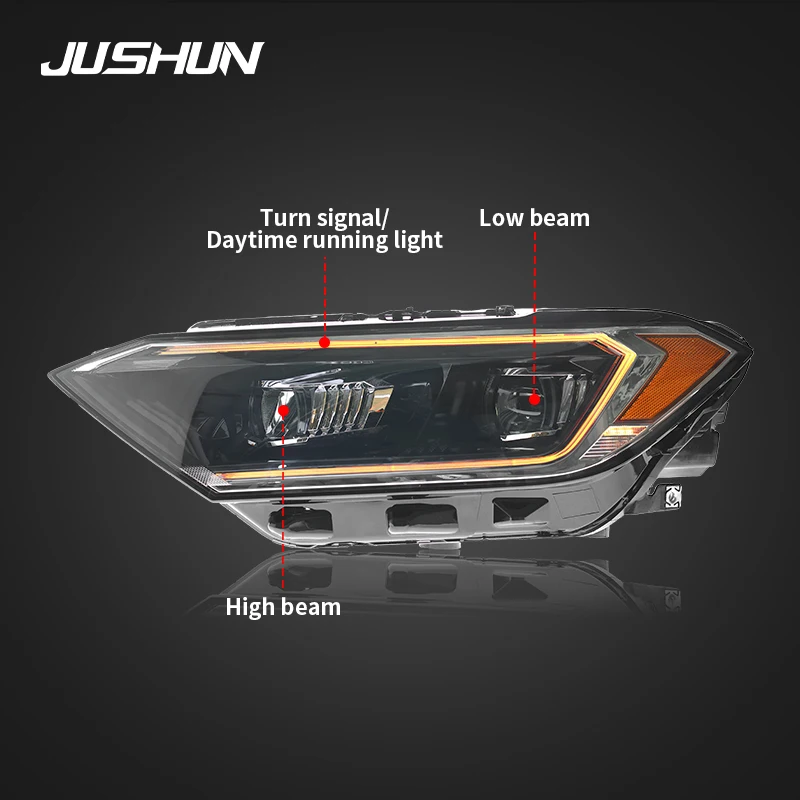 Car Head Lamp For Volkswagen Sagitar LED Headlight 2019-2024 Headlights Assembly Upgrade LED Blink Signal Light Plug and Play Auto Accessories