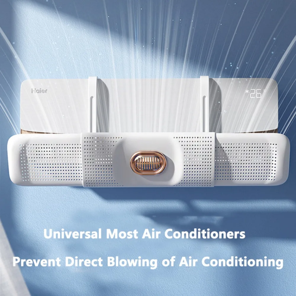 Anti-Direct Blowing Air Conditioner Wind Deflector Retractable Windshield Cold Air Deflector Purification Air Wind Outlet Baffle