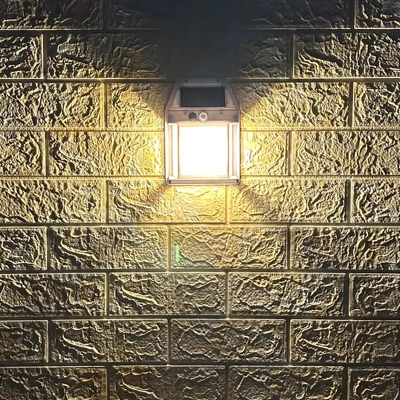 Outdoor LED Motion Sensor Solar Wall Light Tungsten Bulb Energy Efficient Garden Porch Lantern Lighting Lamp for Home Security