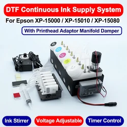 XP-15000 DTF CISS With Manifold Damper Without Chip White Ink Tank Stirrer Mixer XP15000 Timer Control XP 15000 DTF Kit