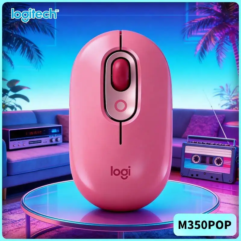 Logitech   POP Pebble Mouse 77g Lightweight Auto Sleep Long Battery Quiet Click for Outdoor Camp Nature Workstations