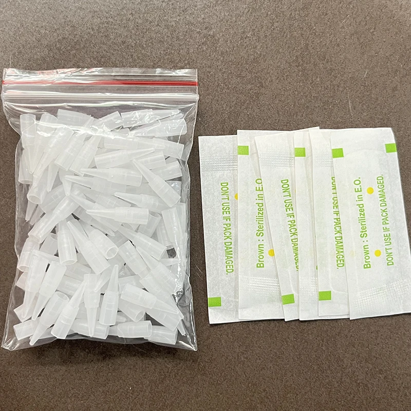 

50PCS 1R 3R 5R 5F 7F Needles and Tips Disposable Sterilized Professional Tattoo Needles Caps for Permanent Makeup Eyebrow