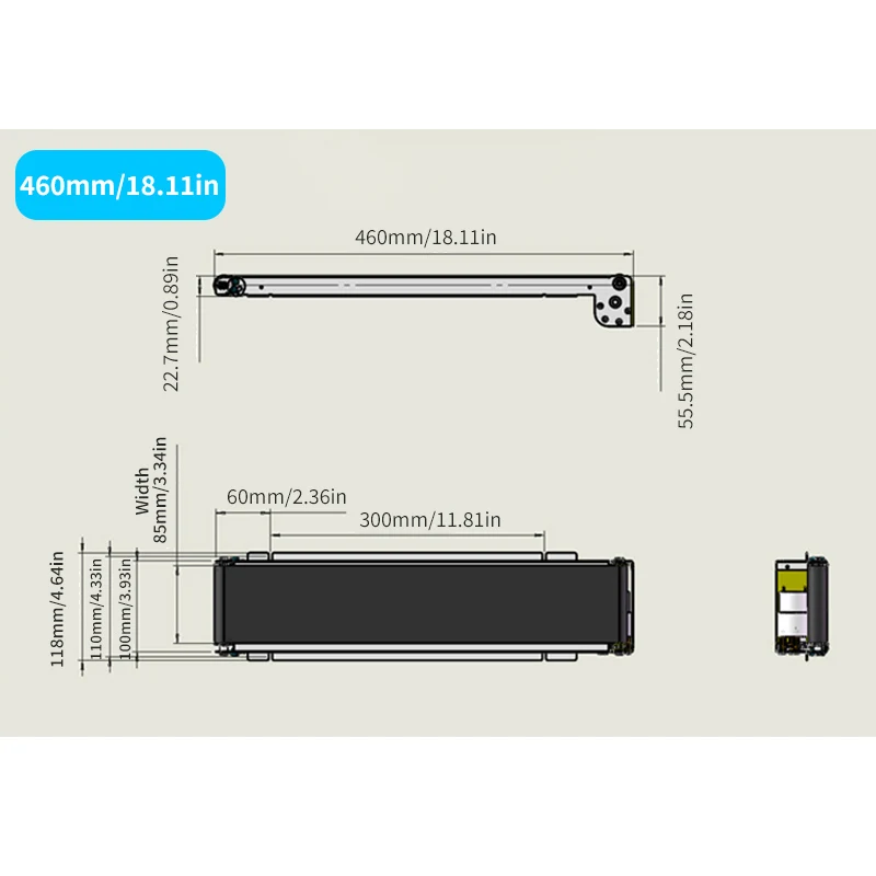 24V Stainless Steel PU Belt Conveyor Machine 460mm-552mm Vending Machine Track Cargo Lane Channel Mini Conveyor Assembly Line