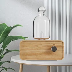 Diffuseur professionnel d'huiles essentielles en bois et verre, nébuliseur d'aromathérapie, machine à parfum sans eau, 2600mAh