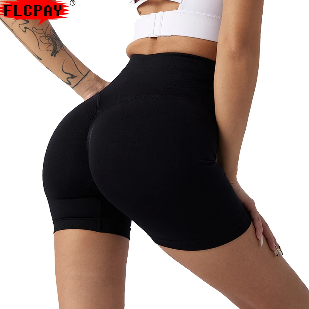 

Yoga Shorts Women's Leggings Tight High Waist Seamless Breathable Workout Pants Gym Fitness Sports Training Sportswear 2022