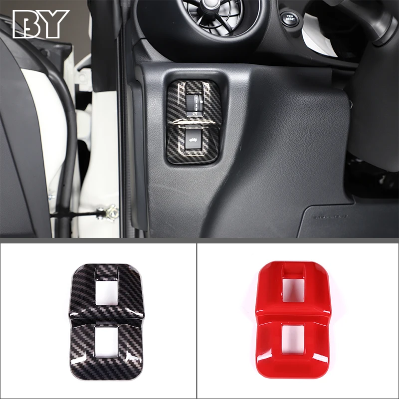 

For Toyota 86 For Subaru BRZ 2022 Carbon Fiber Indoor Tailgate Button Switch Frame Trim Sticker Car Interior Styling Accessories