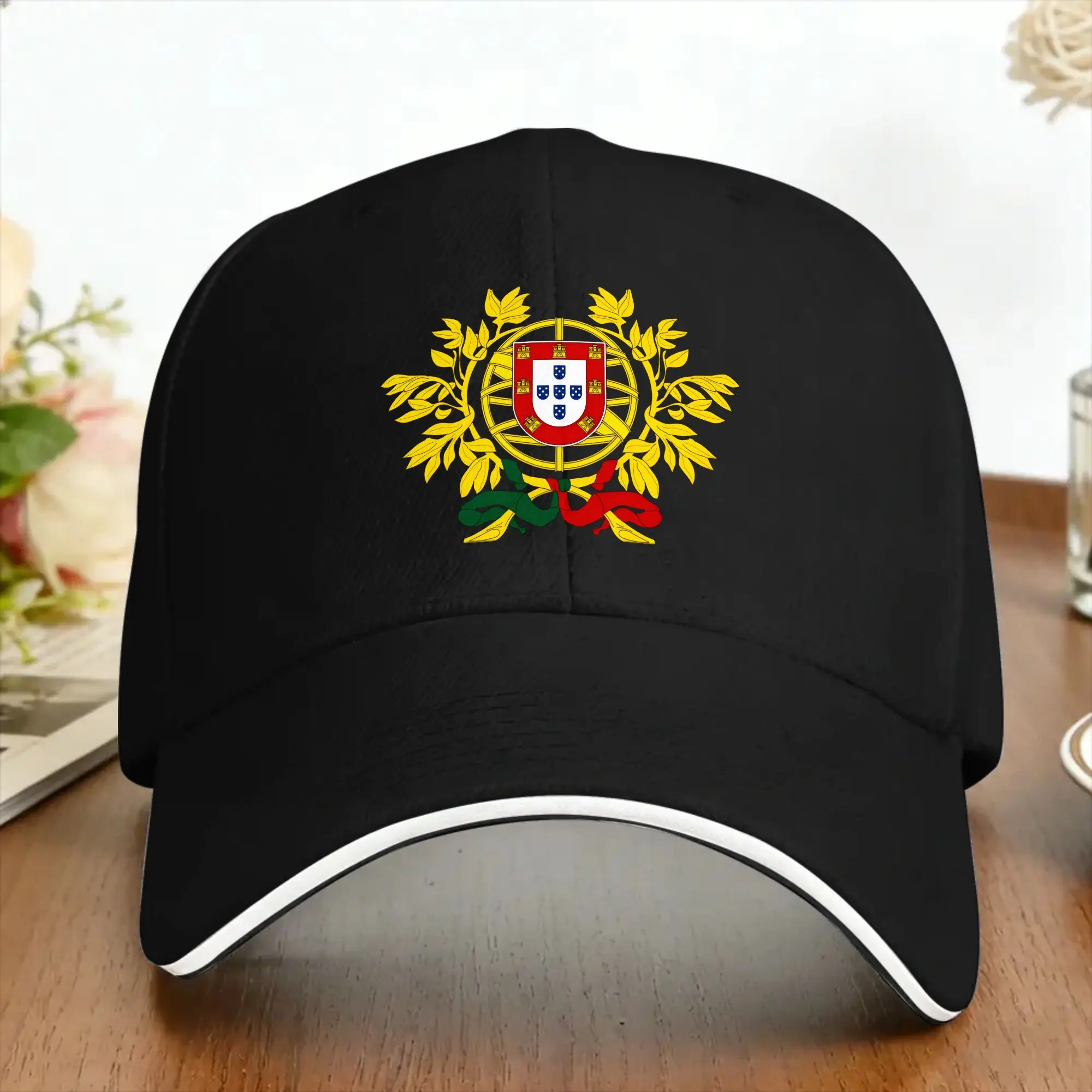 Summer Portugal National Coat of Arms Baseball Cap  Running Hippie Vintage Trucker Hat Men Print Sun Baseball Caps