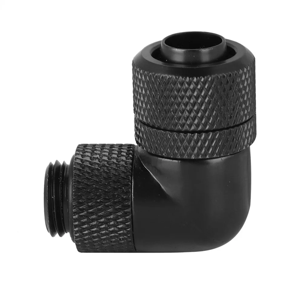

Durable G1/4 Water Cooling Fitting Leak Proof Black Right Angle Elbow 90° Right Angle Thin Tube Fitting Computer Water Cooling