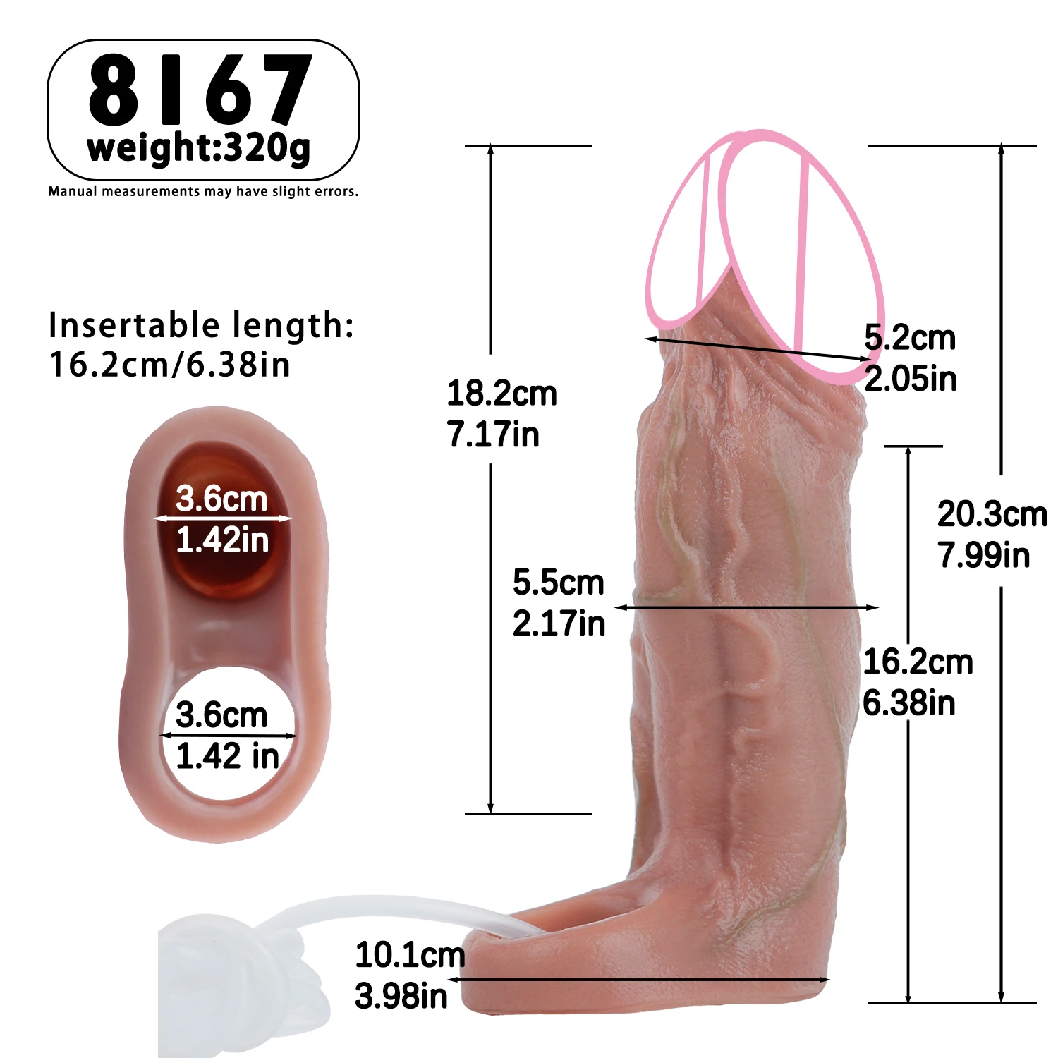 SXXY Squirt Penis Sleeve насадка на член Reusable Skin-Like Dildo Sheath For Men Dick Enlargement Couples Sex Flirting Products