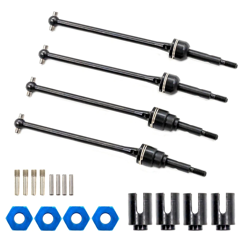 

4 PCS Steel Front And Rear Driveshafts CVD For 1/10 Traxxas Slash Rustler Hoss Stampede VXL 4X4 RC Car Upgrade Parts