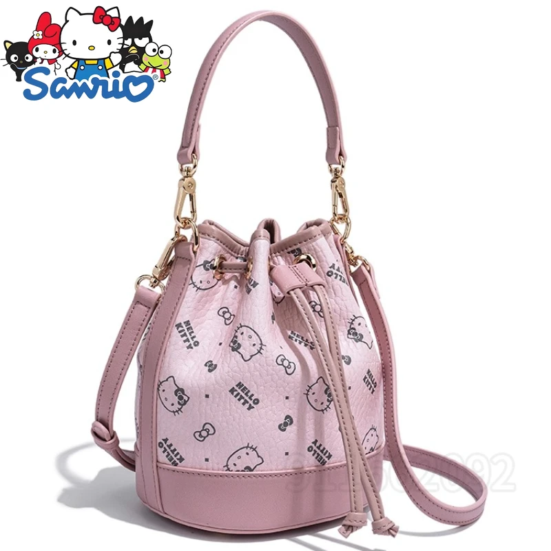  Hello Kitty New Women's Mini Shoulder Bag Luxury Brand Original Women's Mini Handbag Pink Fashion Print Women's Bag