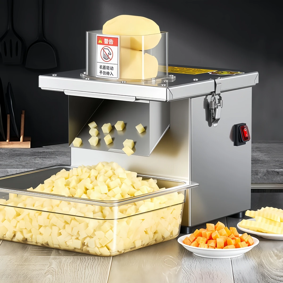Five In One Vegetable Processor Potato Onion Slice Dice Shred  Restaurant Kitchen Raw Food Prep Tool