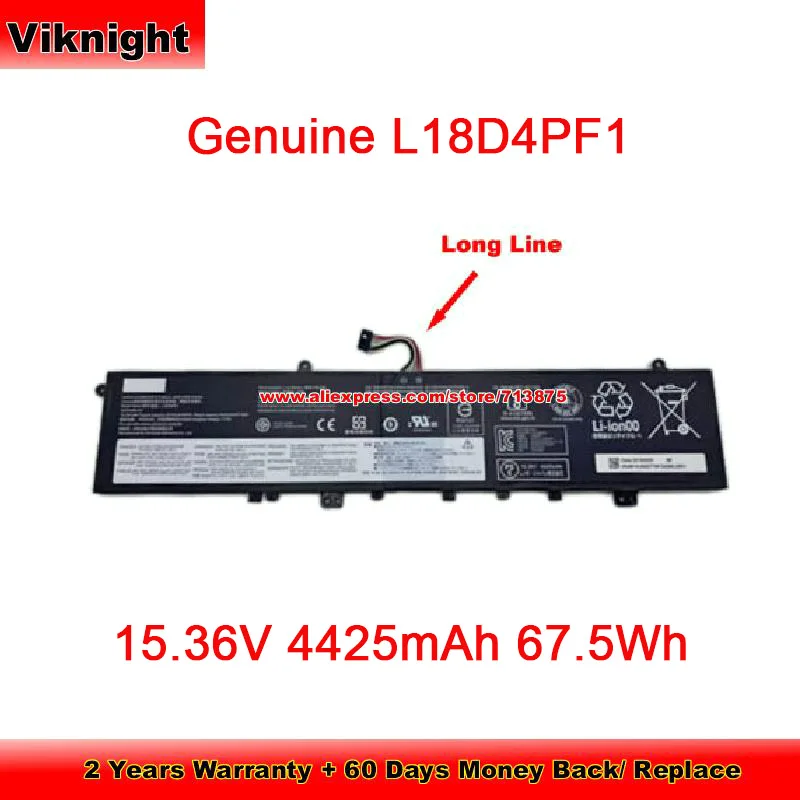 Genuine L18D4PF1 Battery L18M4PF1 for Lenovo Yoga C940-15IRH(81TE) C940-15 S740-15 IHR(81NX) 15.36V 4425mAh 67.5Wh