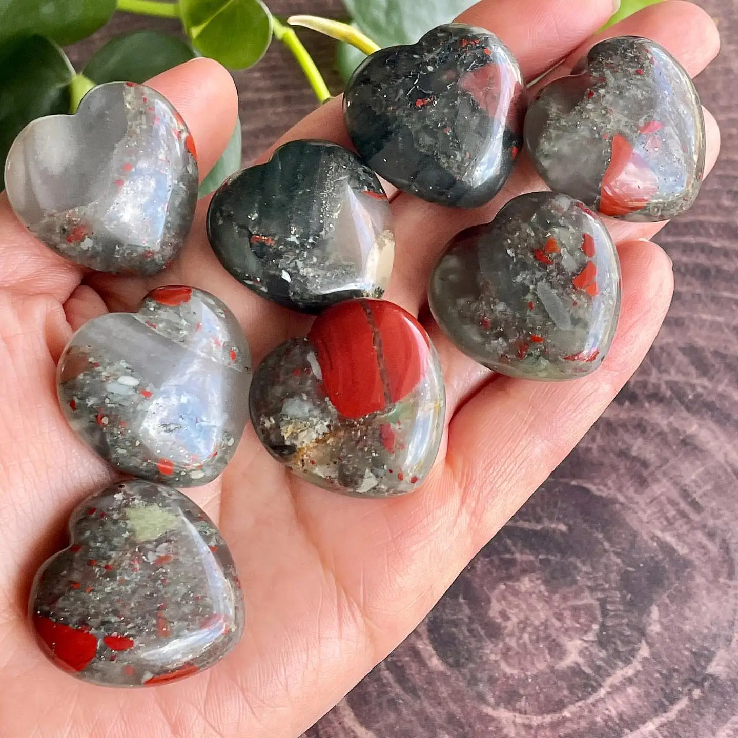 2pcs Natural Dragon Blood Stone Heart Home Decor Chakra Healing Reiki Crystals Gemstones Agate Mineral Specimens Gifts
